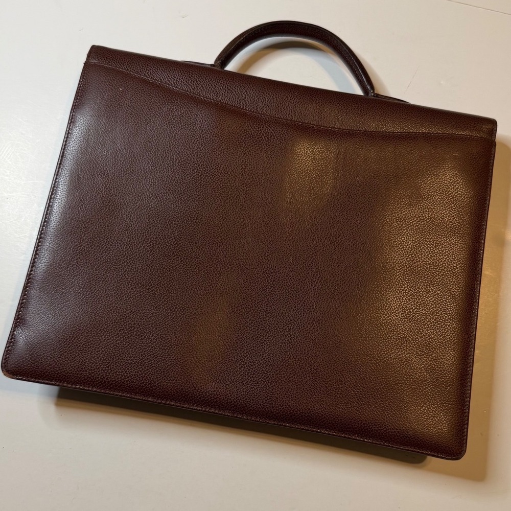 Vintage Coach Briefcase Mahogany Brown Textured Leather 4420 - Picture 4 of 7